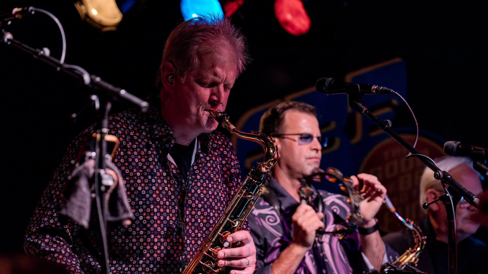 GBF horn section live on stage